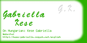 gabriella kese business card